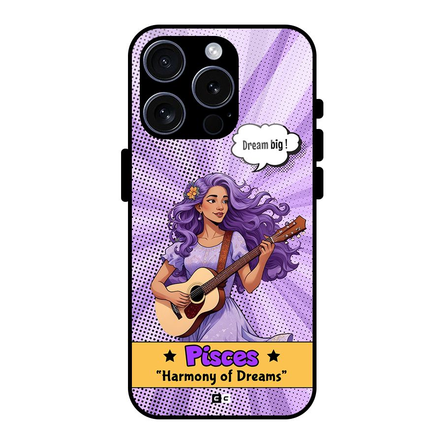 Pisces Dreams Glass Back Case for iPhone 15 Pro