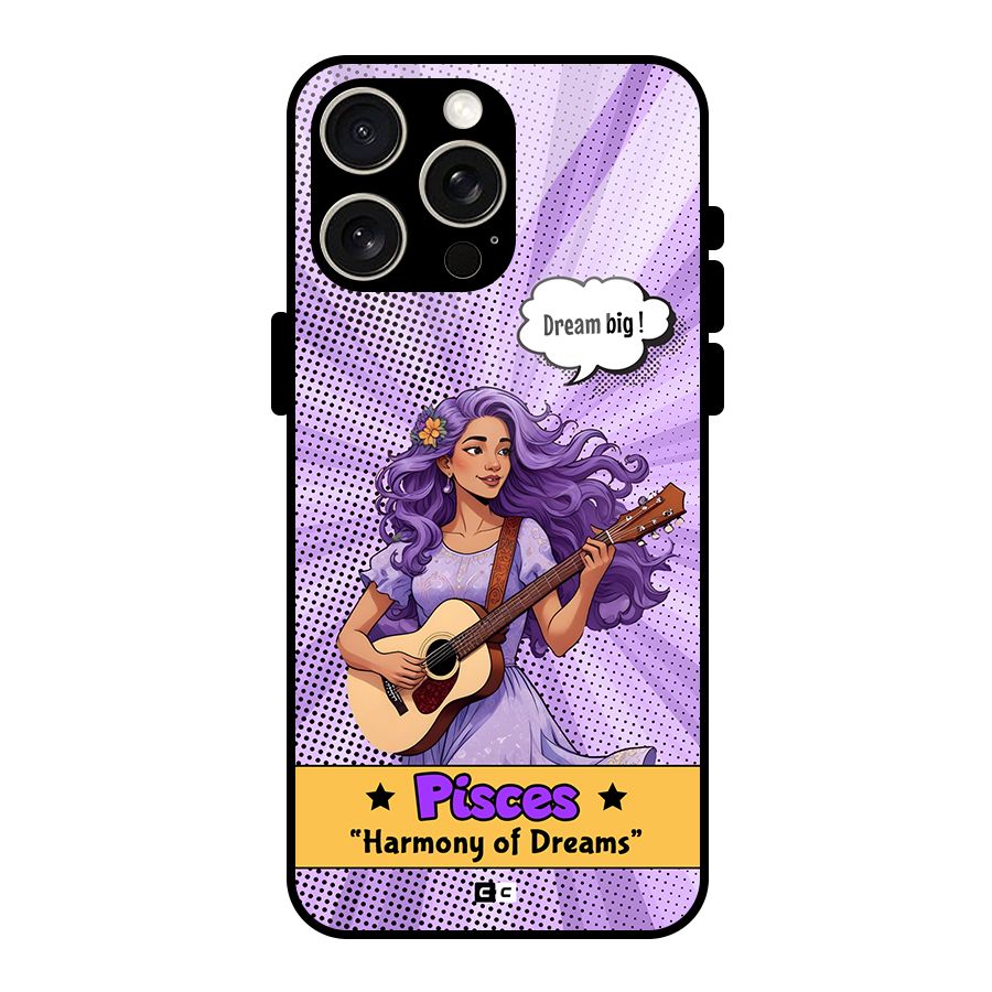 Pisces Dreams Glass Back Case for iPhone 15 Pro Max