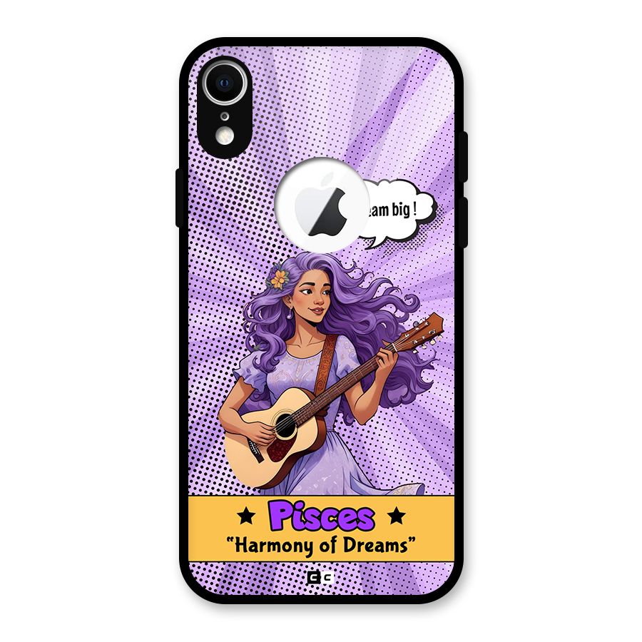Pisces Dreams Glass Back Case for iPhone XR Logo Cut