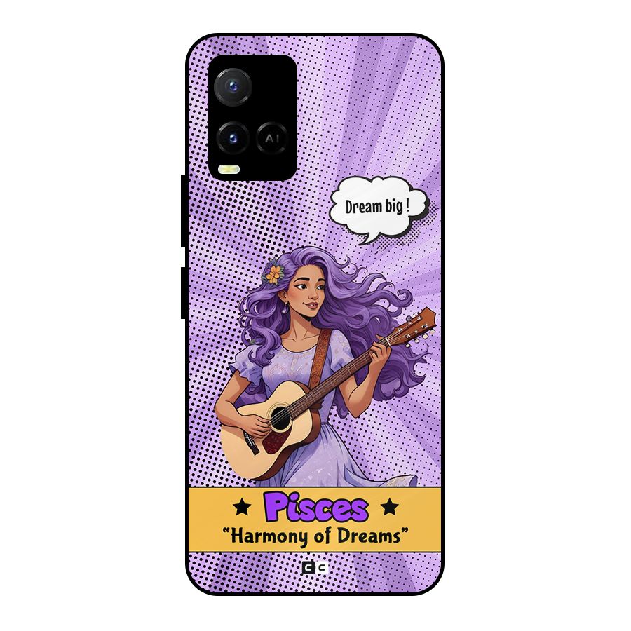 Pisces Dreams Metal Back Case for Vivo Y33s