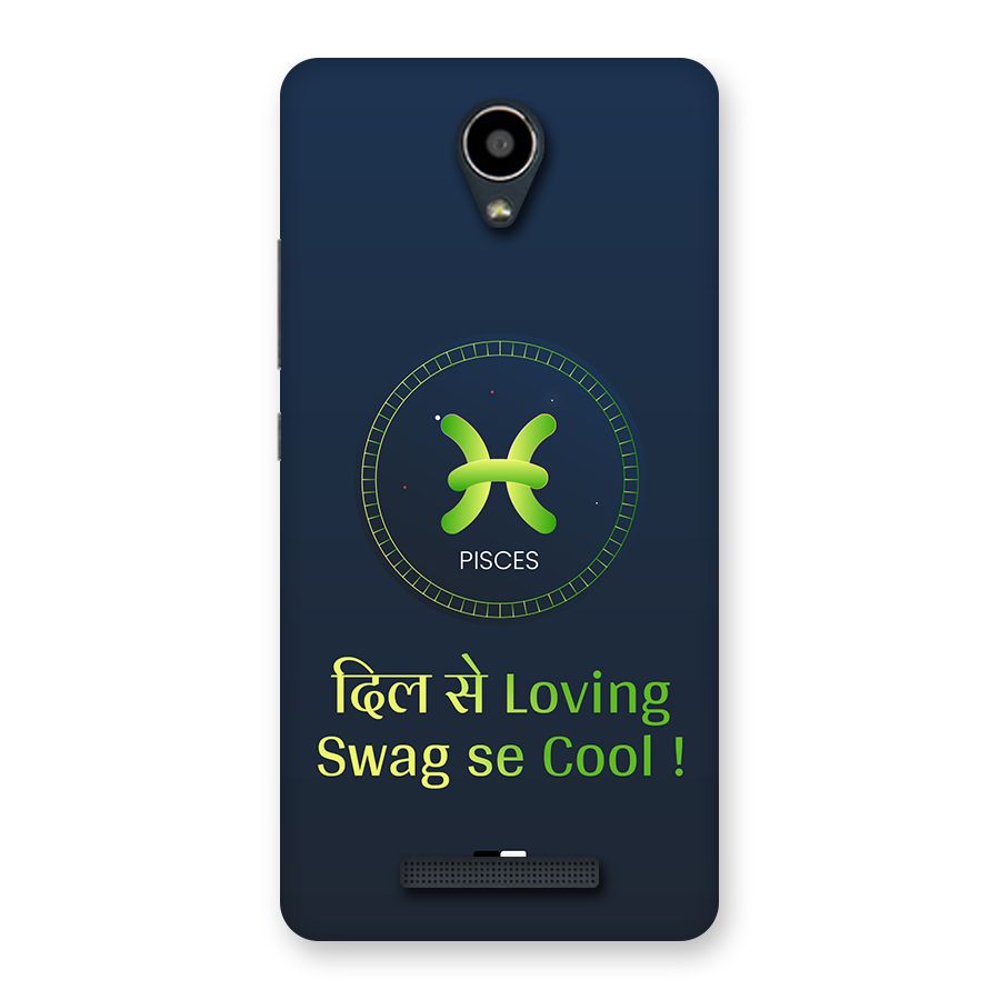 Pisces Swag Back Case for Redmi Note 2