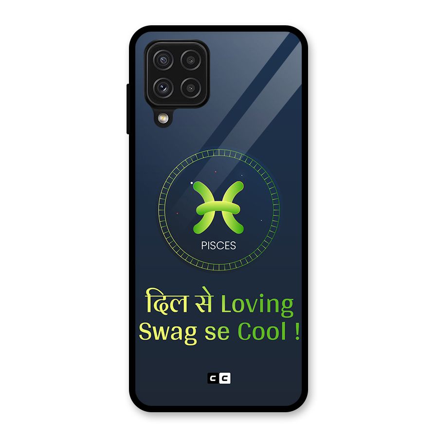 Pisces Swag Glass Back Case for Galaxy A22 4G
