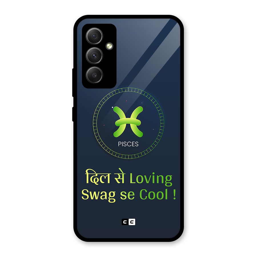 Pisces Swag Glass Back Case for Galaxy A34