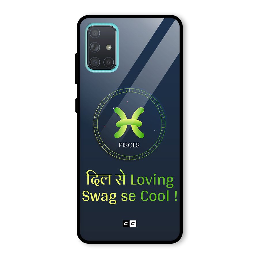 Pisces Swag Glass Back Case for Galaxy A71