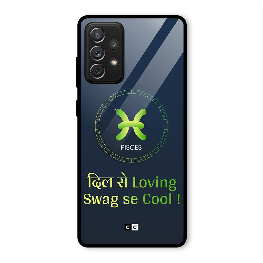 Pisces Swag Glass Back Case for Galaxy A72
