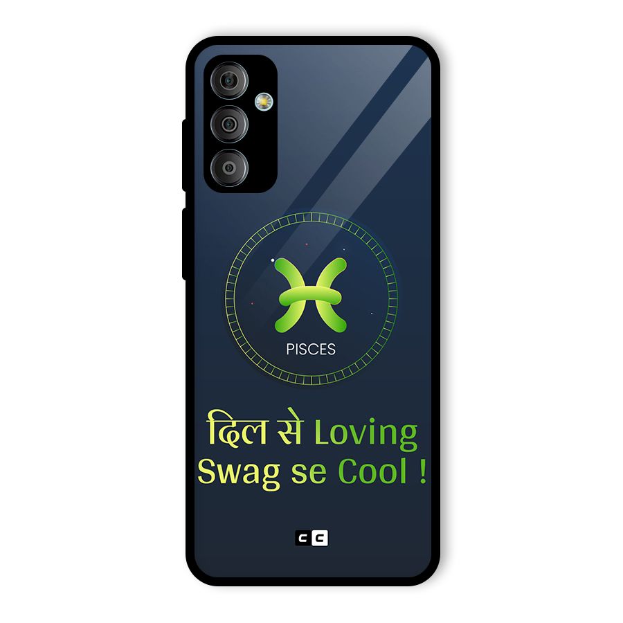 Pisces Swag Glass Back Case for Galaxy F23