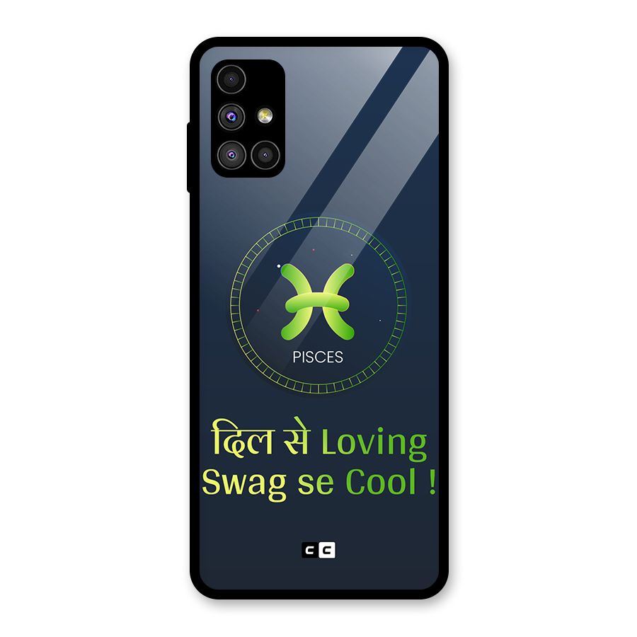 Pisces Swag Glass Back Case for Galaxy M51