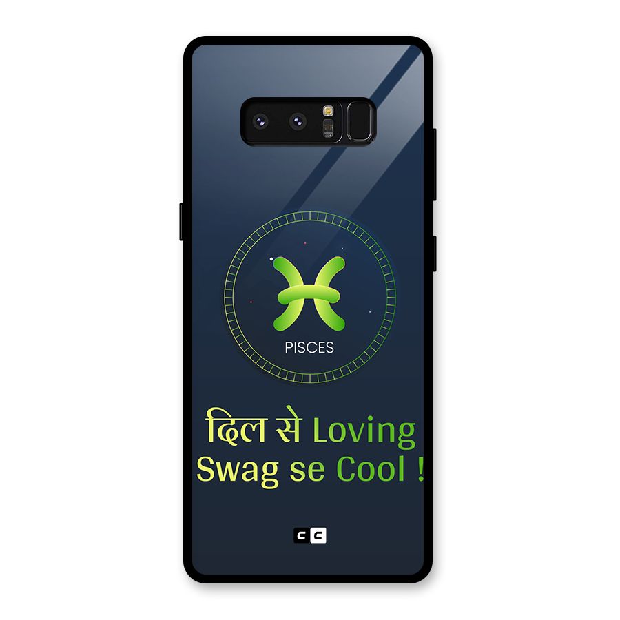 Pisces Swag Glass Back Case for Galaxy Note 8