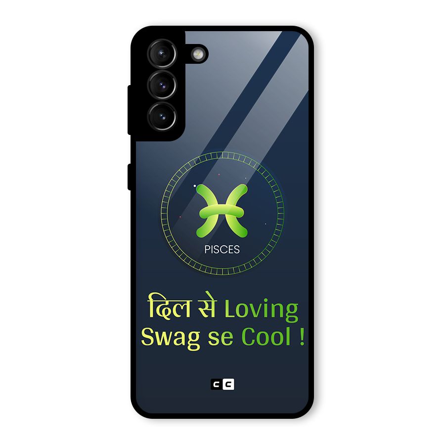 Pisces Swag Glass Back Case for Galaxy S21 Plus