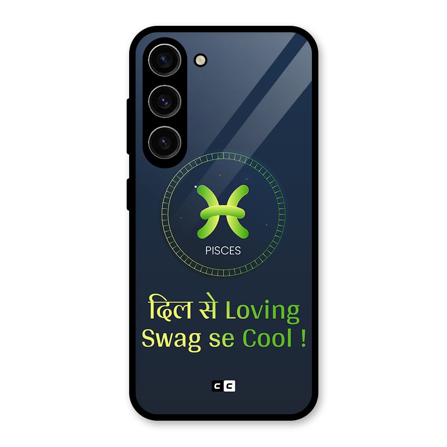 Pisces Swag Glass Back Case for Galaxy S23