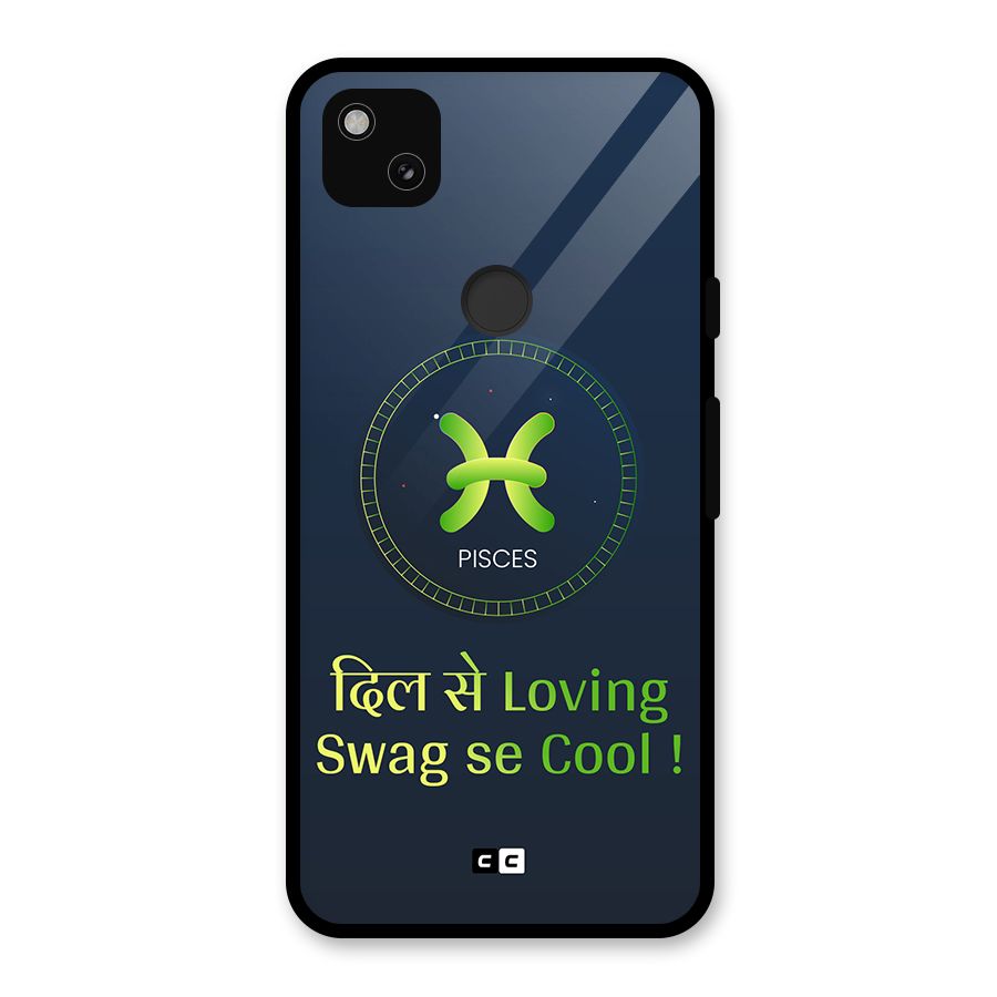 Pisces Swag Glass Back Case for Google Pixel 4a