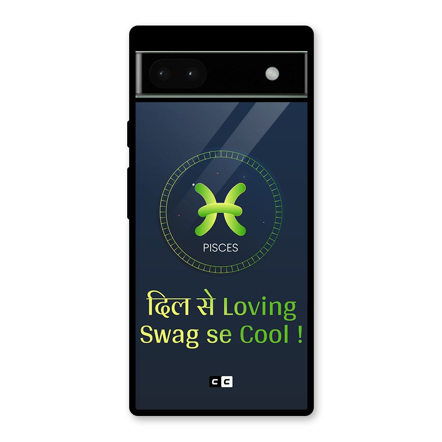 Pisces Swag Glass Back Case for Google Pixel 6a