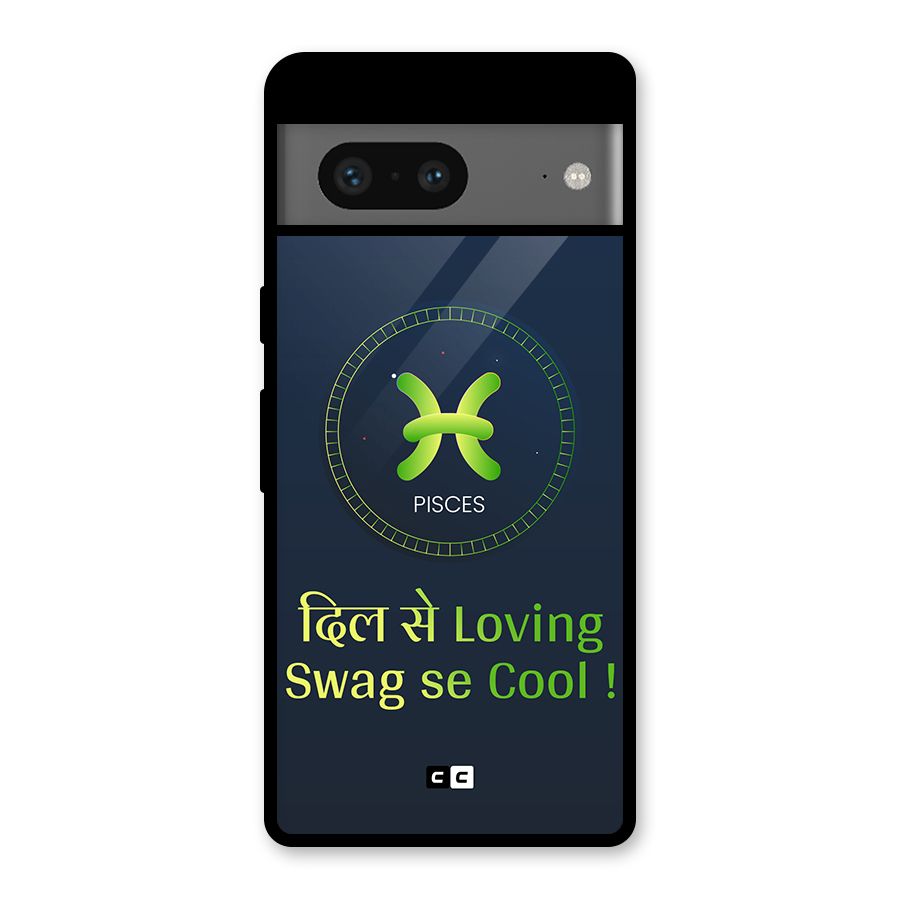 Pisces Swag Glass Back Case for Google Pixel 7