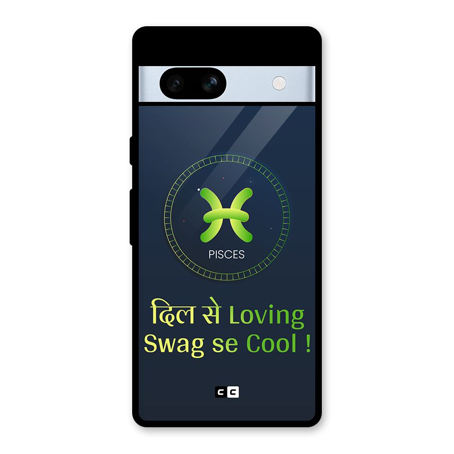 Pisces Swag Glass Back Case for Google Pixel 7a