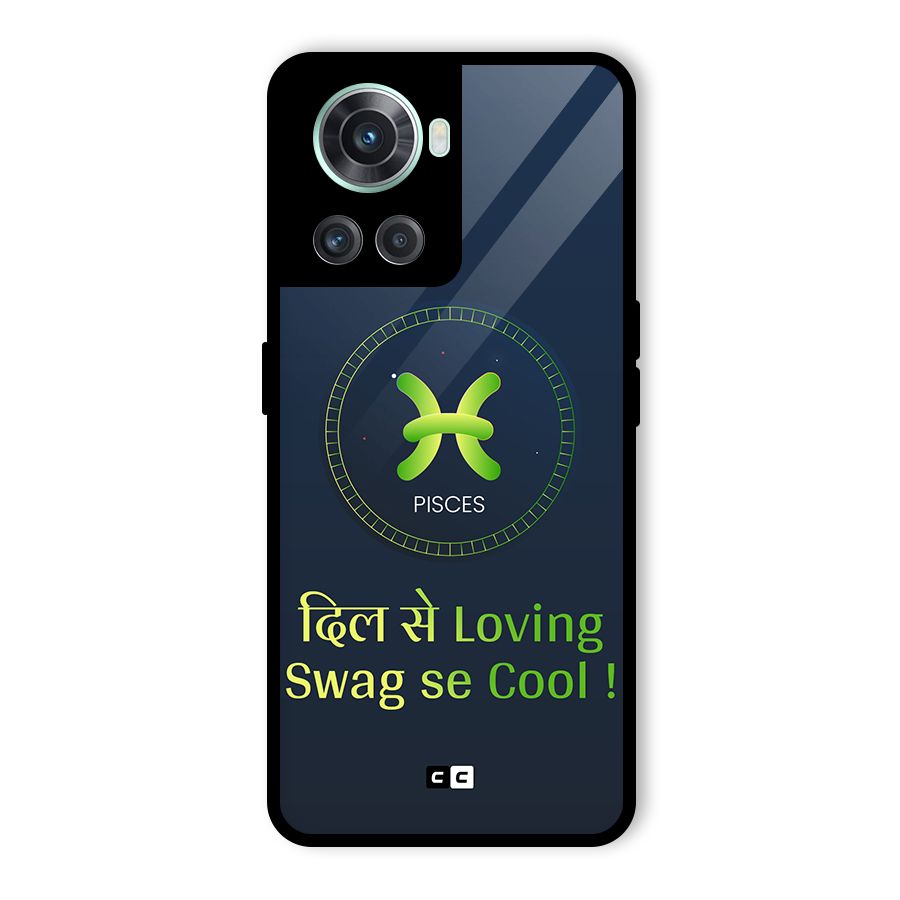 Pisces Swag Glass Back Case for OnePlus 10R