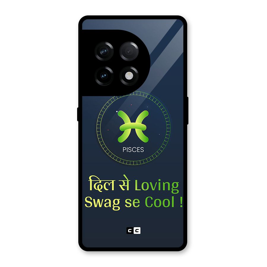 Pisces Swag Glass Back Case for OnePlus 11R