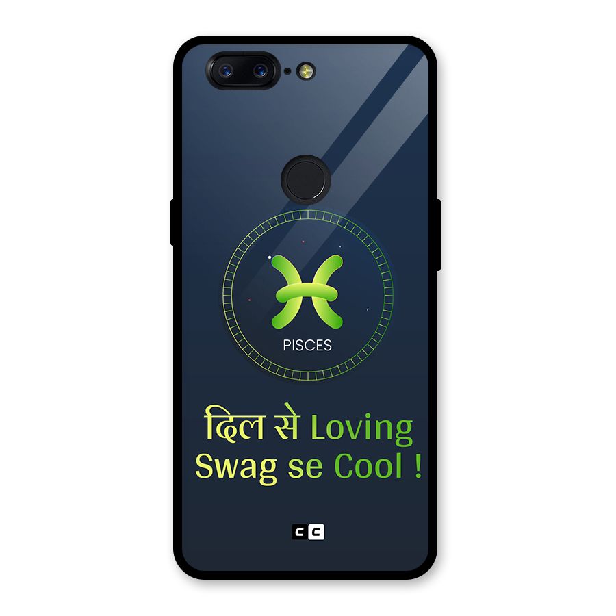 Pisces Swag Glass Back Case for OnePlus 5T