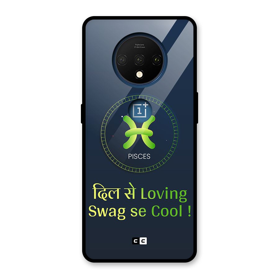 Pisces Swag Glass Back Case for OnePlus 7T
