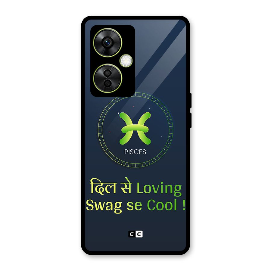 Pisces Swag Glass Back Case for OnePlus Nord CE 3 Lite