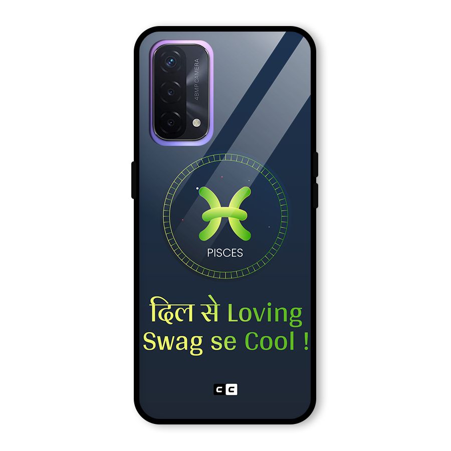 Pisces Swag Glass Back Case for Oppo A74 5G