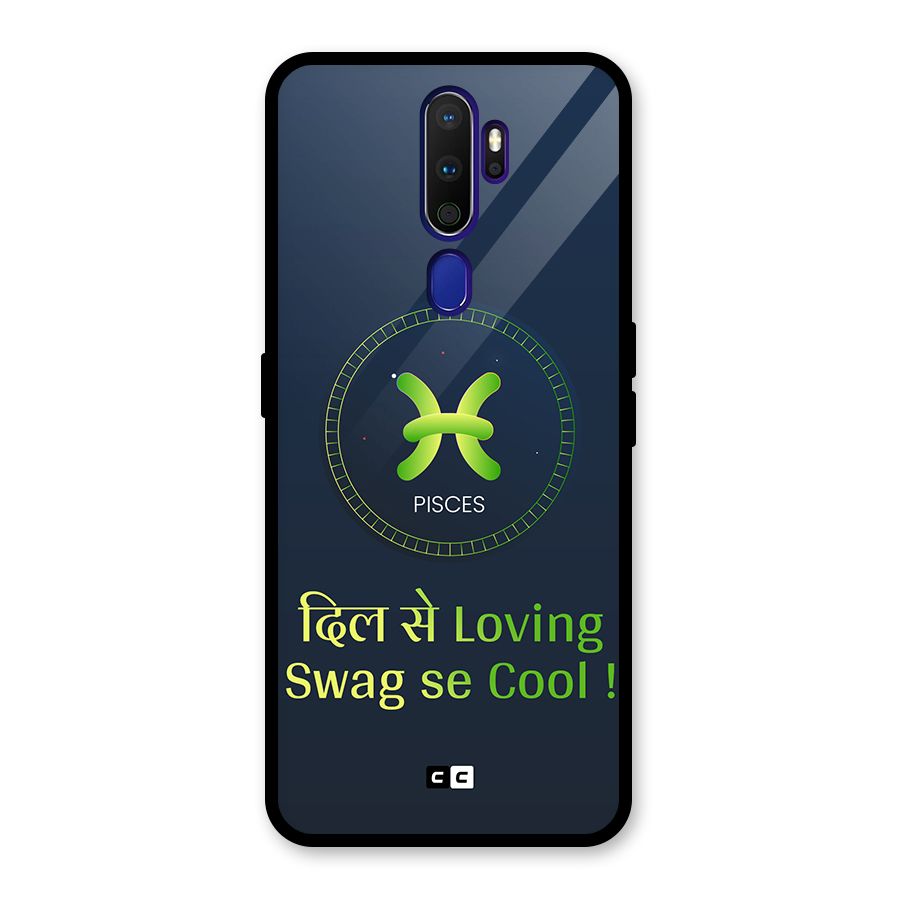 Pisces Swag Glass Back Case for Oppo A9 (2020)