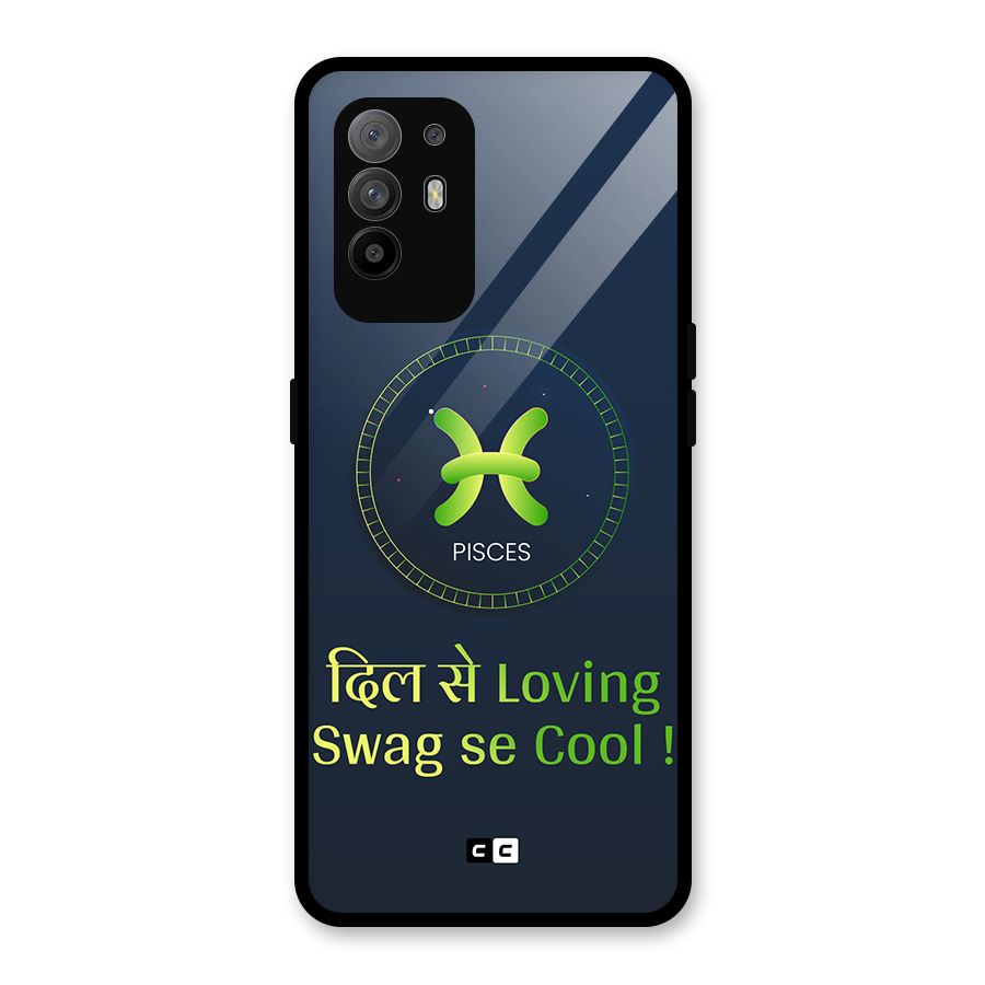 Pisces Swag Glass Back Case for Oppo F19 Pro Plus 5G