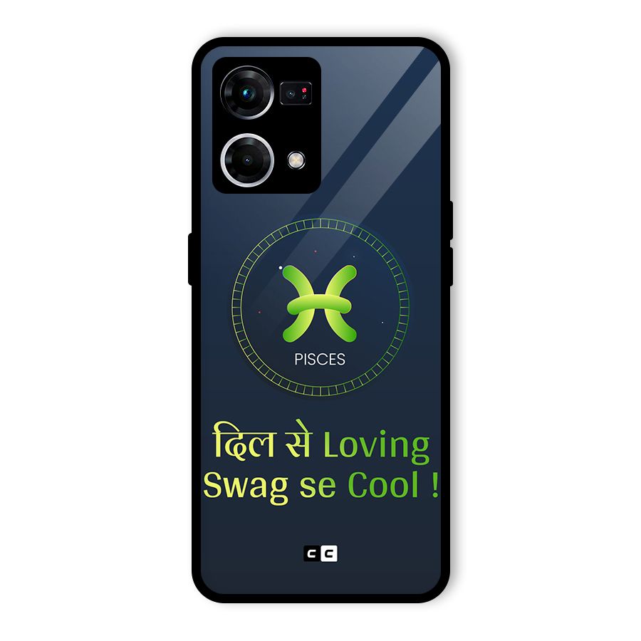 Pisces Swag Glass Back Case for Oppo F21 Pro 4G