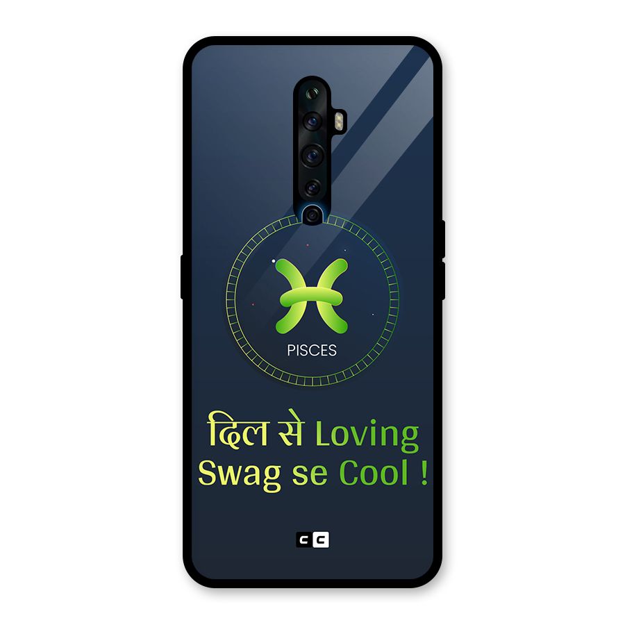 Pisces Swag Glass Back Case for Oppo Reno2 F