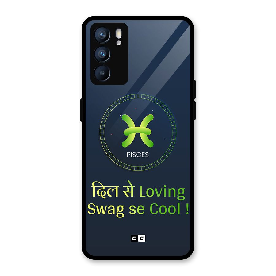 Pisces Swag Glass Back Case for Oppo Reno6 5G