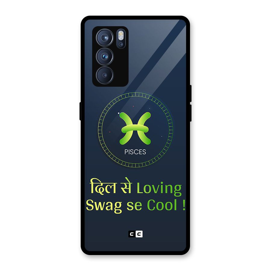 Pisces Swag Glass Back Case for Oppo Reno6 Pro 5G
