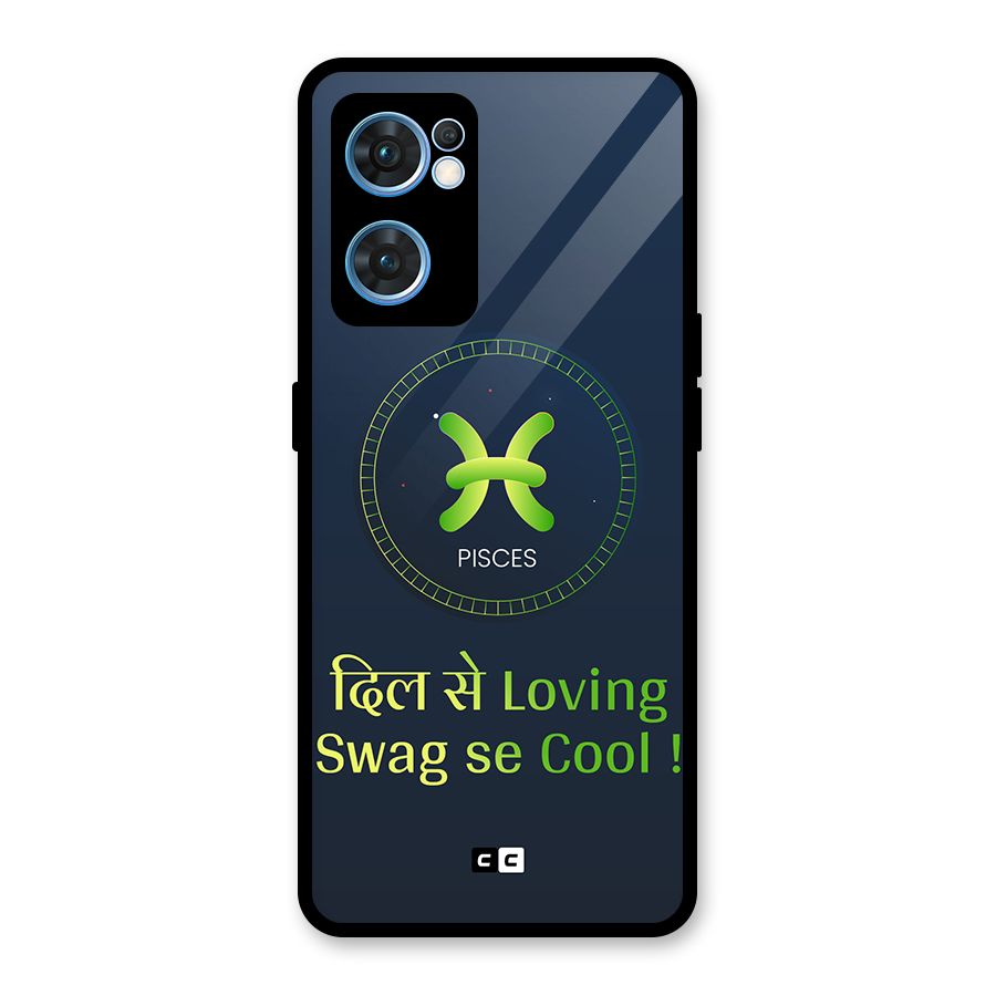 Pisces Swag Glass Back Case for Oppo Reno7 5G