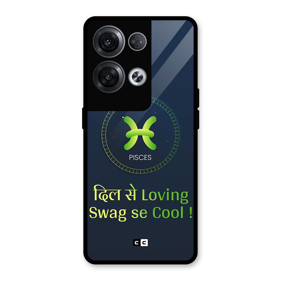 Pisces Swag Glass Back Case for Oppo Reno8 Pro 5G