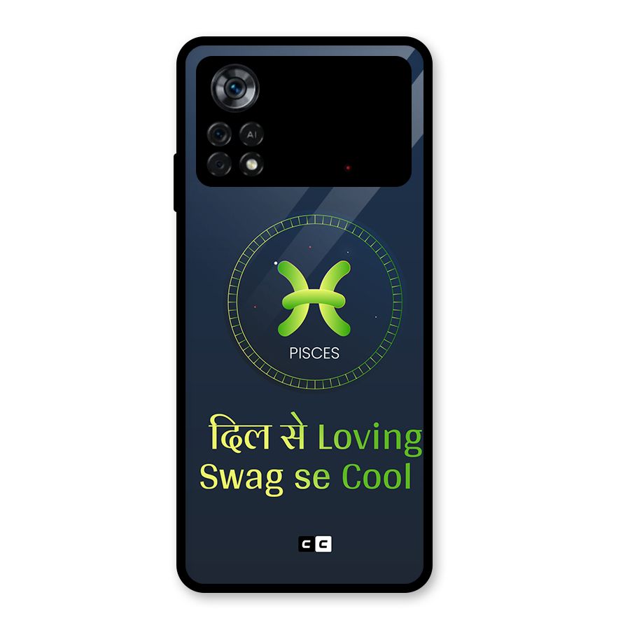 Pisces Swag Glass Back Case for Poco X4 Pro 5G