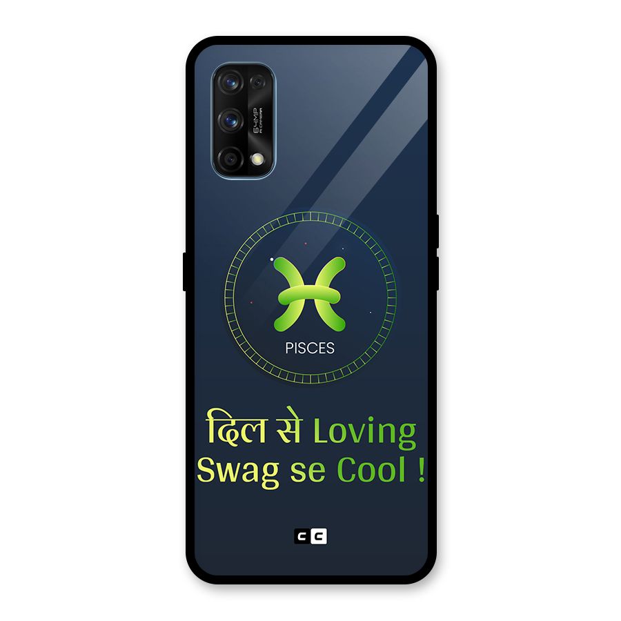 Pisces Swag Glass Back Case for Realme 7 Pro