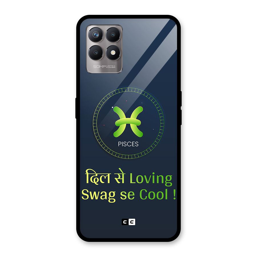 Pisces Swag Glass Back Case for Realme 8i
