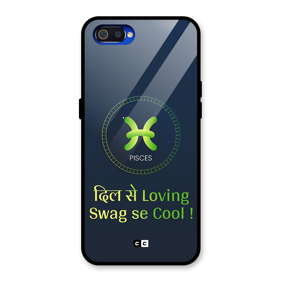 Pisces Swag Glass Back Case for Realme C2