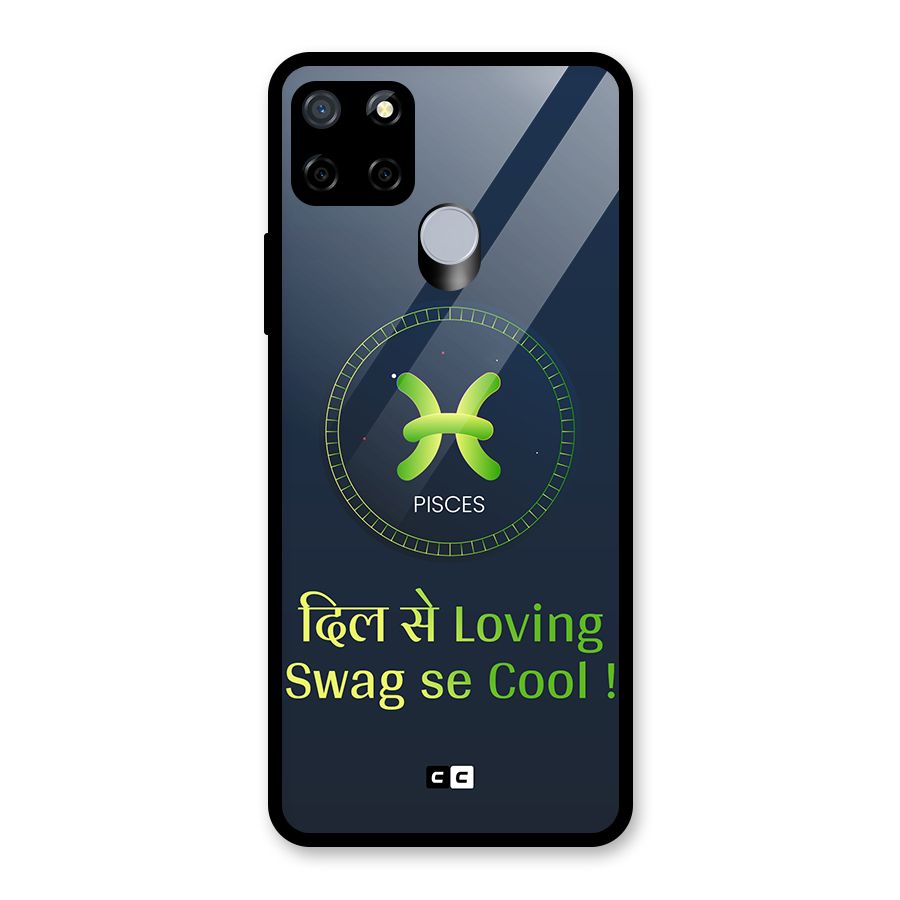 Pisces Swag Glass Back Case for Realme Narzo 30A