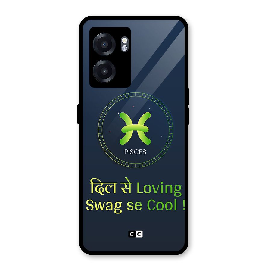 Pisces Swag Glass Back Case for Realme Narzo 50 5G