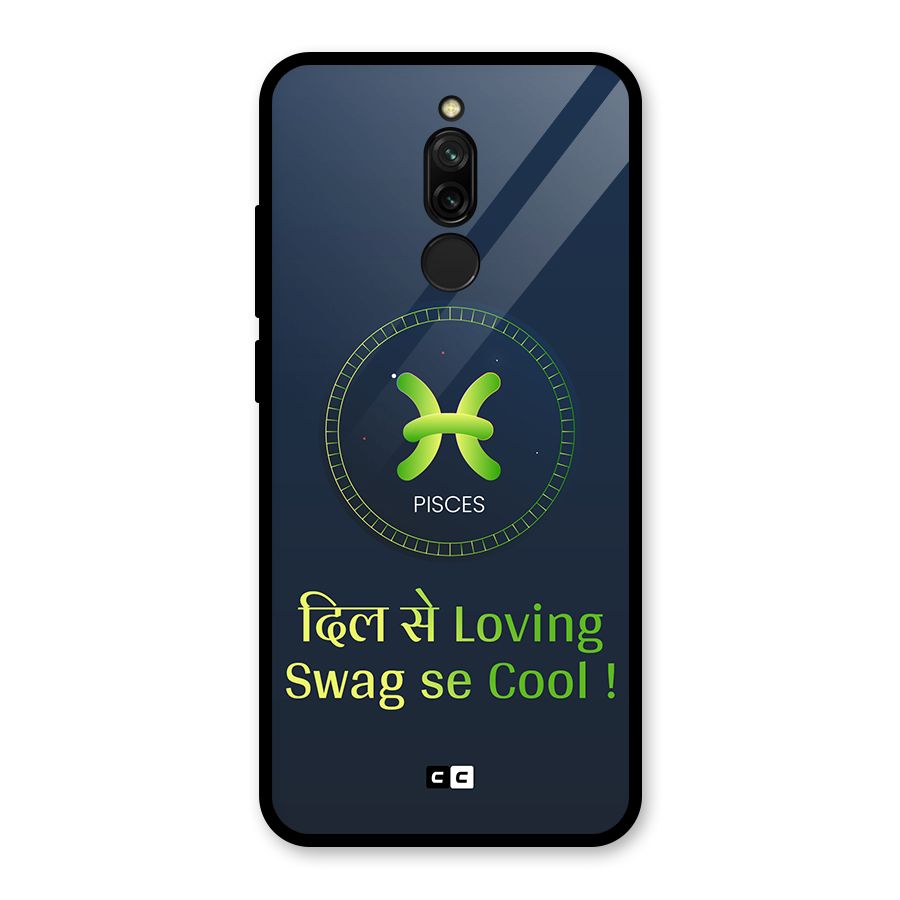 Pisces Swag Glass Back Case for Redmi 8