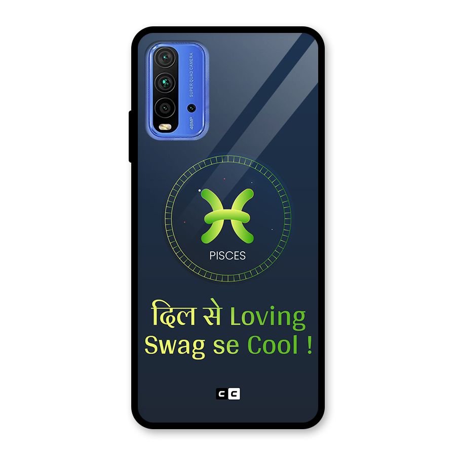Pisces Swag Glass Back Case for Redmi 9 Power
