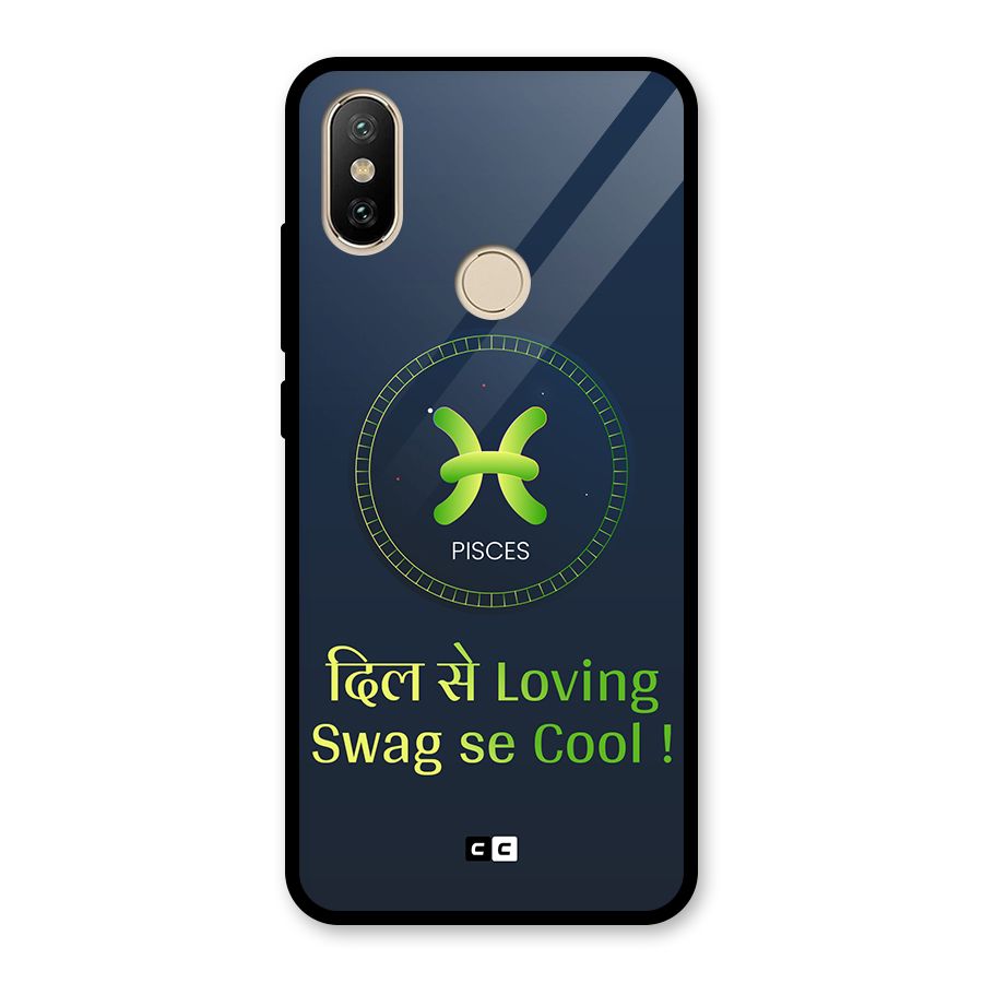 Pisces Swag Glass Back Case for Redmi A2