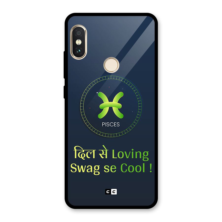Pisces Swag Glass Back Case for Redmi Note 5 Pro