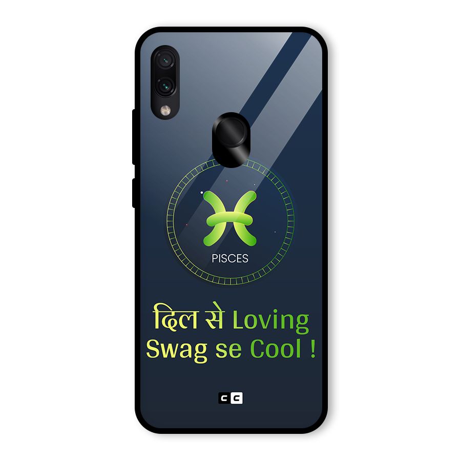 Pisces Swag Glass Back Case for Redmi Note 7 Pro