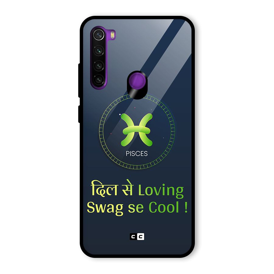 Pisces Swag Glass Back Case for Redmi Note 8