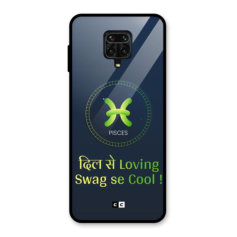 Pisces Swag Glass Back Case for Redmi Note 9 Pro
