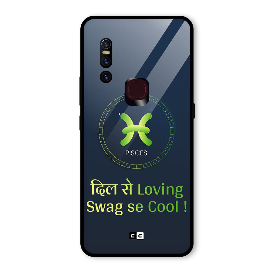 Pisces Swag Glass Back Case for Vivo V15