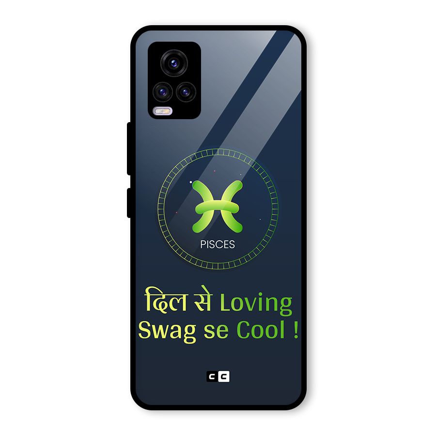 Pisces Swag Glass Back Case for Vivo V20 2021
