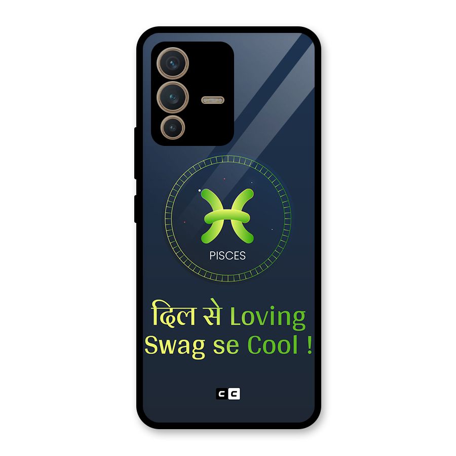 Pisces Swag Glass Back Case for Vivo V23 5G