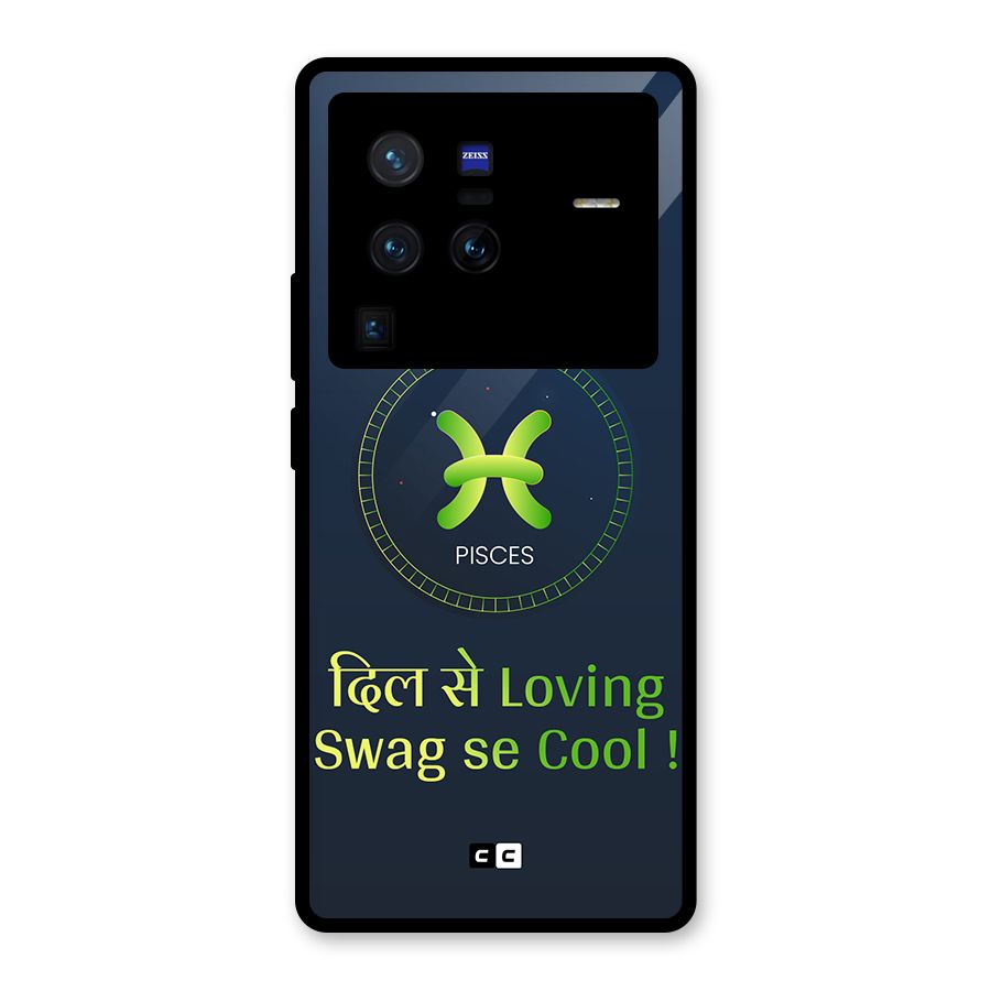 Pisces Swag Glass Back Case for Vivo X80 Pro