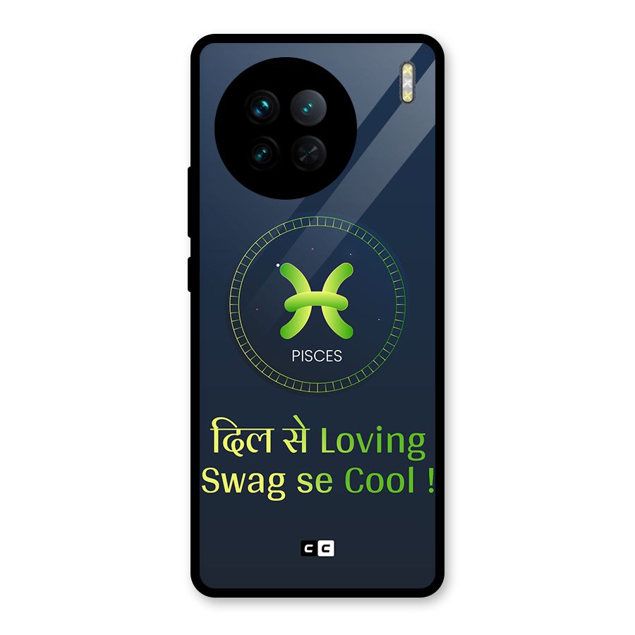 Pisces Swag Glass Back Case for Vivo X90